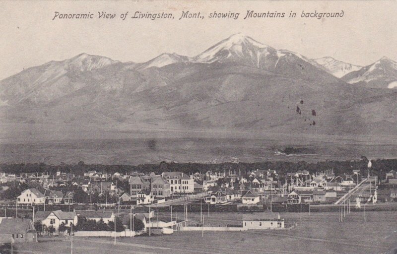 Montana Livingston Panoramic View 1908 sk2054