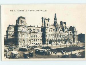 old rppc OLD BUSES AT DEVILLE HOTEL Paris France HM2302