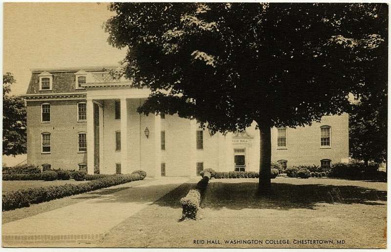 1930s Chestertown MD Maryland Reid Hall Washington College RARE Linen Postcard