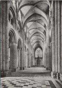 Co Durham Postcard - Nave Looking West, Durham Cathedral     RR13606