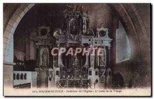 Noirmoutier - Interior of the Church - Old Postcard