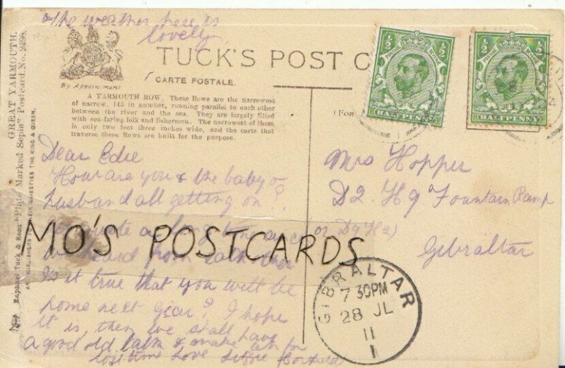 Genealogy Postcard - Edie Hopper - Fountain Ramp - Gibraltar - Ref 8695A