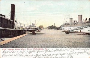 League Island Navy Yard, Philadelphia, Pennsylvania, 1909 postcard, used