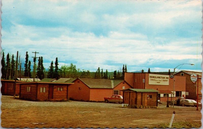 Haines Junction Inn Motel Mile 1016 Yukon YT Chevron Sign Vintage Postcard E21