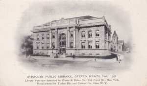 New York Syracuse Public Library Opened 23 March 1905