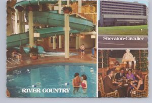 Sheraton-Cavalier Hotel, Calgary Alberta, 1989 Multiview Postcard, Slogan Cancel