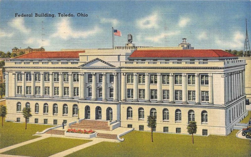 TOLEDO, OH Ohio  FEDERAL BUILDING~POST OFFICE~ART MUSEUM  *3* c1940's Postcards