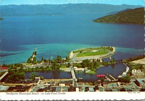 Idaho Aerial View Sandpoint Municipal Beach On Lake Pend Oreille