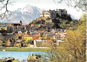 Festspielstadt mit Blick Gegen Untersberg Salzburg Austria 1965 