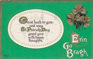 Saint Patrick's Day With Shamrocks 1914