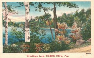 Vintage Postcard Greetings From Union City Pennsylvania Roadside Attraction NYCE