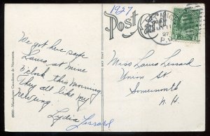 h1860 - EAST AUGUS Quebec Postcard 1927 Post Office