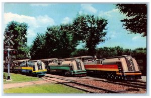 Detroit Zoological Gardens Train Railroad Royal Oak Michigan MI Vintage Postcard 