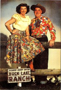 Angola IN Indiana ELEANOR & HARRY SMYTHE Buck Lake Ranch Music Park 4X6 Postcard