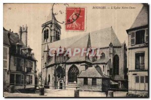 Old Postcard Bourges The Notre Dame