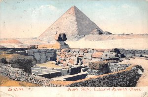 br106578 temple chafra sphinx et pyramide cheops el caire egypt africa types fol