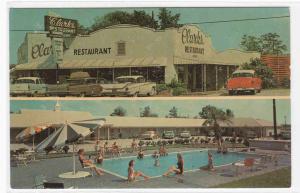 Clark's Restaurant Motel Cars US 301 Santee South Carolina 1960s postcard