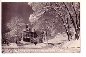 Real Photo, Winter Scene, Bath, Maine