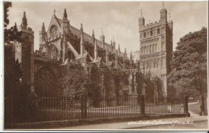 Devon Postcard - Exeter Cathedral from N.E. - Real Photograph   U486