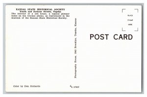 Kansas State Historical Society Topeka Kansas Postcard Sod House Interior 
