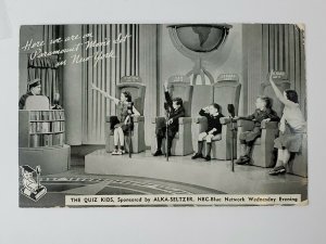 Mid Early 1900 Quiz Kids Alka-Seltzer NBC Paramount Radio NY Movie Set Postcard 