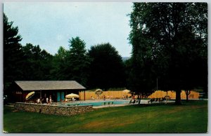 Vtg Northfield Massachusetts MA Norfield Hotel Swimming Pool View Postcard