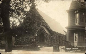 Haddonfield New Jersey NJ Grace Church c1910 Real Photo Postcard