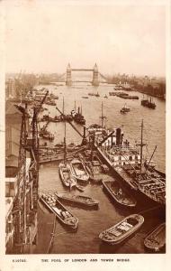 uk37989 pool of london and tower bridge  london real photo uk lot 14 uk