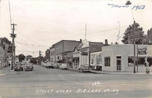 Big Lake MN Street View Store Fronts Kemp's Ice Cream Sign RPPC Postcard