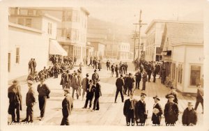 Ketchikan Alaska Steamer Day Scene, Real Photo Vintage Postcard U8345