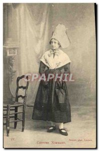 Old Postcard Costume Normand Folklore Woman