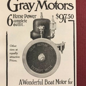 Gray Motors Co. Detroit, Michigan Original 1907 Print Ad 2V1-32 
