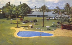 Lihue Kauai Hawaii 1960s Postcard Kauai Inn Hotel Swimming Pool