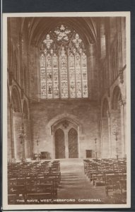 Herefordshire Postcard - The Nave, West, Hereford Cathedral    RS8851