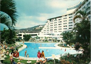 Swimming Pool Hotel Tamanaco Caracas Venezuela Postcard 1972