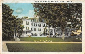 J57/ Windham New York Postcard c1920s The Pines Hotel Building  213