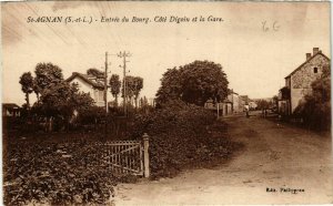 CPA St-AGNAN - Entrée du BOURG - Cote DIGOIN et la Gare (386614)