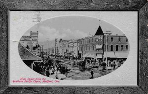 Main Street from Southern Pacific Depot Medford Oregon 1910c postcard