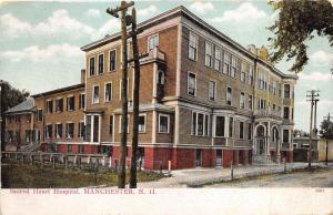 Manchester New Hampshire~Sacred Heart Hospital Corner View~c1905 Postcard