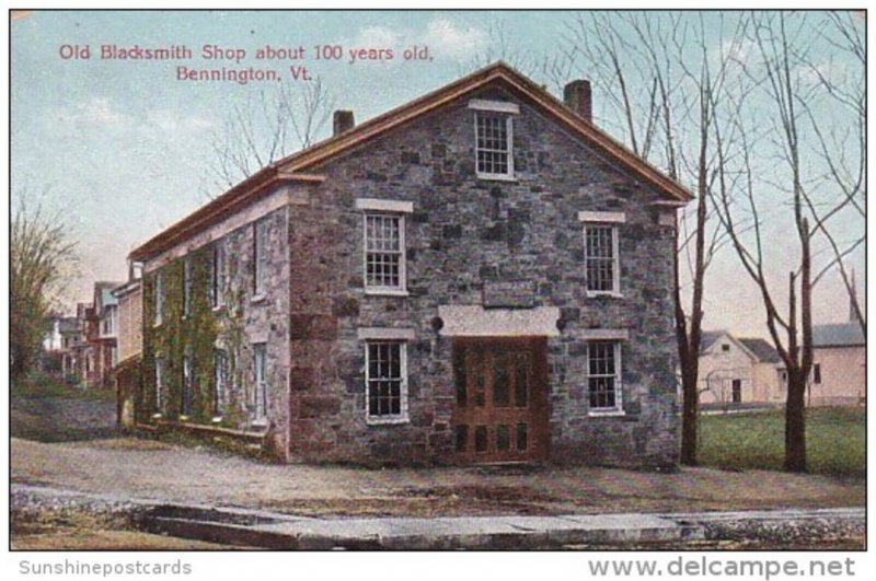 Old Blacksmith Shop About 100 Years Old Bennington Vermont 1908