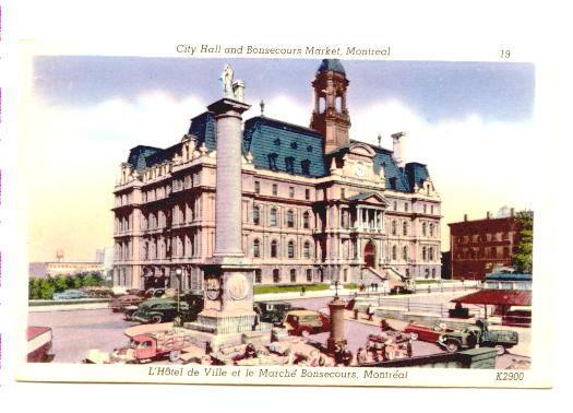 City Hall and Bonsecours Market, Montreal Quebec,