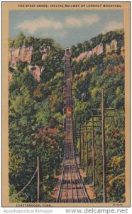 Tennessee Chattanooga The Steep Grade Incline Railway Up Lookout Mountain