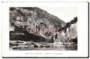 Gorges of & # 39Ardeche Old Postcard Cave pigeon