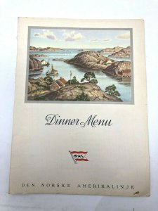 NAL Den Norske Amerikalinje Dinner Menu June 1960