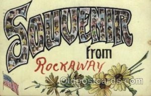 Souvenir, Rockaway, USA Large Letter Towns 1908 light corner wear, minor yell...