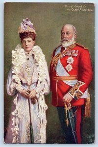 England Postcard Queen Alexandra and King Edward VII c1910 Oilette Tuck Art