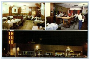 c1960 Hub Steak House Colonial Kitchen Multiview Biasdell New York NY Postcard