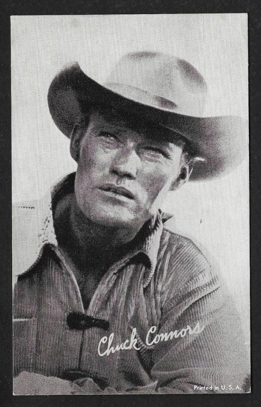 ARCADE CARD Cowboy Entertainer Chuck Connors