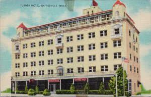 Turner Hotel Gainesville TX c1943 Linen Postcard G61