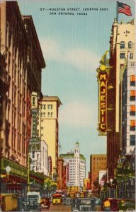 Houston Street San Antonio TX Texas Majestic Gunter Hotel Unused Postcard H29